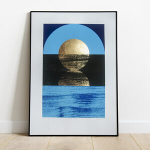‘Dawn 1 - Blue’ Full print framed view