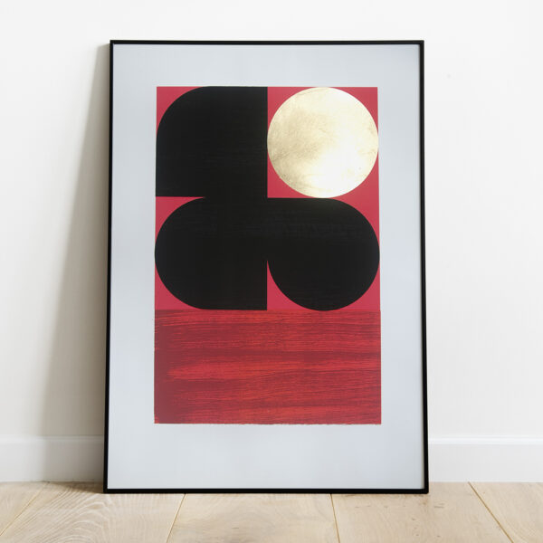 ‘Dawn 1 - Red’ Full print framed view