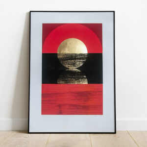 ‘Dawn 2 - Red’ Full print framed view